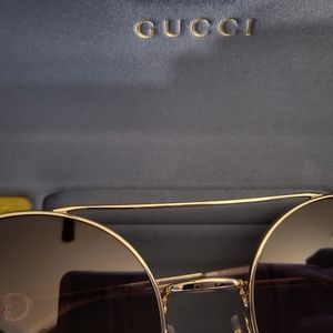 Gucci gold metal sunglasses